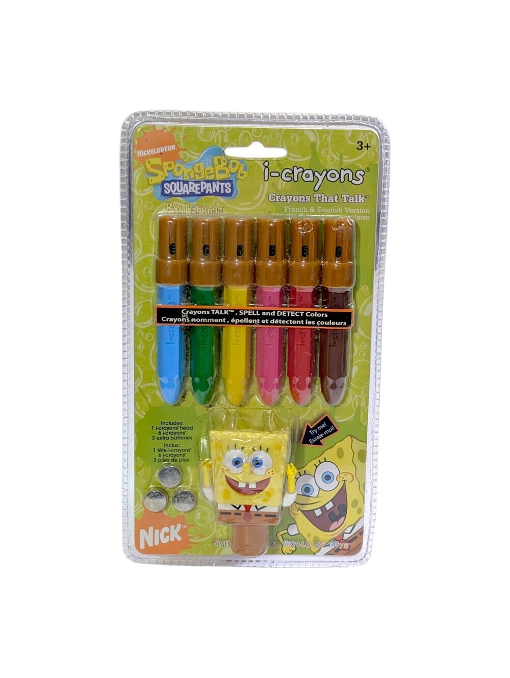 Nickelodeon SpongeBob i-Crayons Talking Crayon Set 2009 New Sealed
